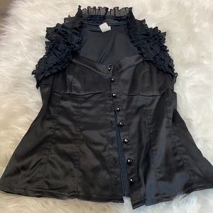 Black corset style top